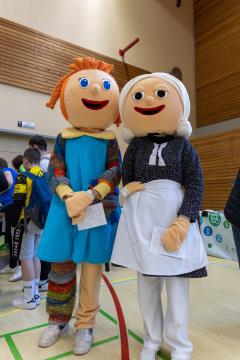 Dan zdravja 2025 maskoti MICI in BICA